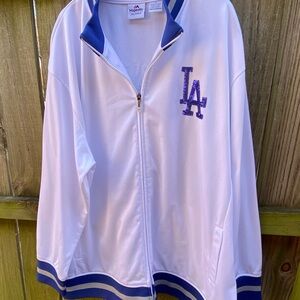 Majestic - LA Dodgers Woman’s 1XL Blue and White Fashion Jacket
